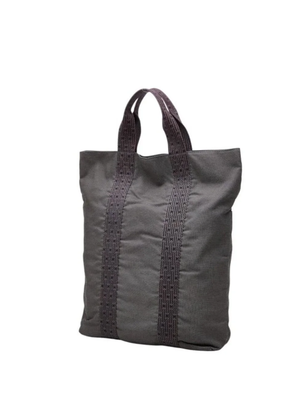 Hermes Herline Cabas Tote Bag Gray Canvas